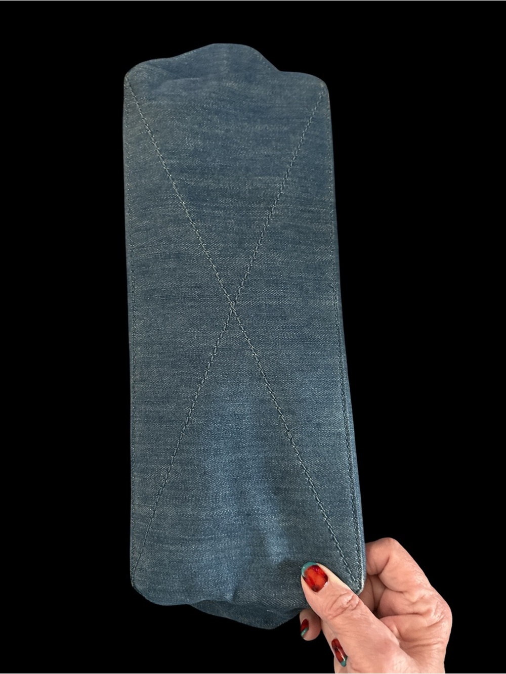 Coach Denim Logo Tote in Blue with Dark Brown Handles and Coach Wallet - Picture 5 of 15